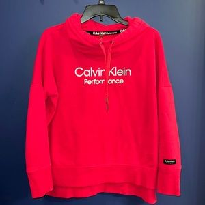 Womens Calvin Klein Cowl Neck Sweatshirt- Size L, Pink